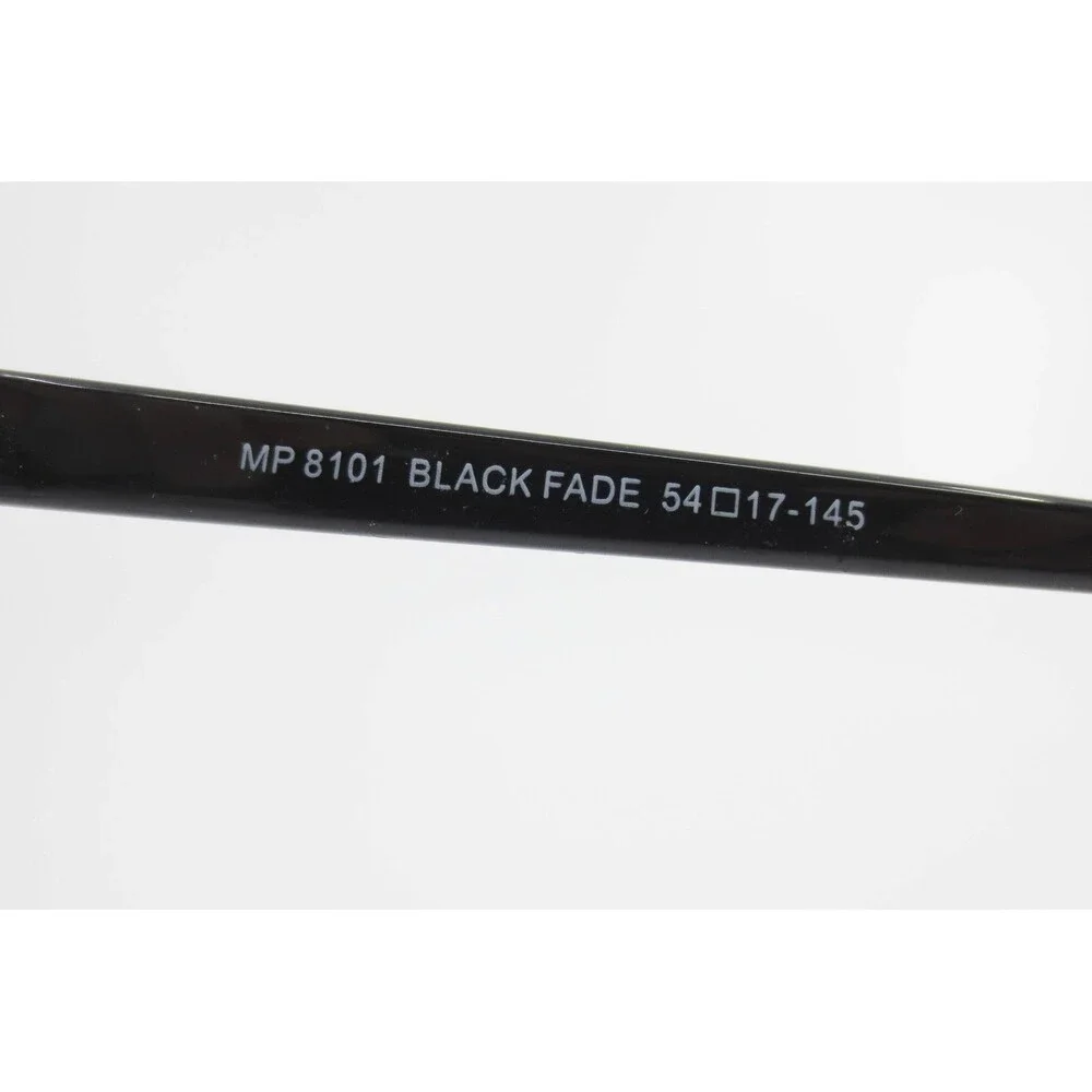 MP 8101 Black Fade Square Eyeglass Frames 54-17-145 Gradient Clear Bottom